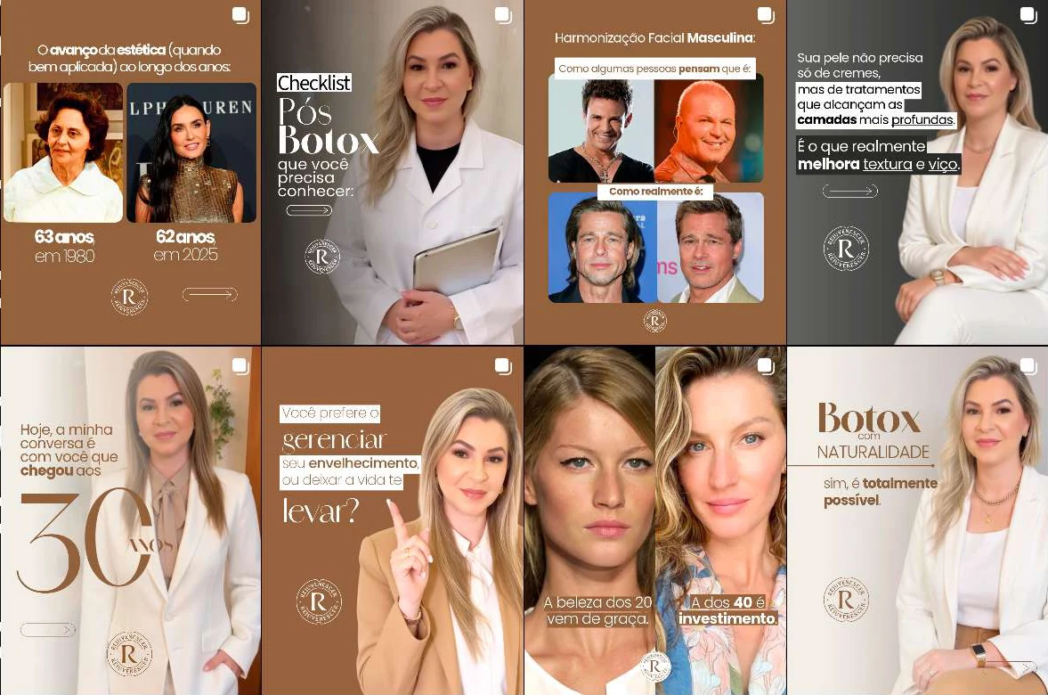 Trabalhos da Bruhen para Rejuvenescer Foz: Social media, Design, Posicionamento