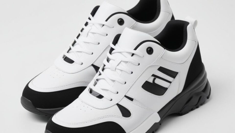 Sleek black and white Sneakers